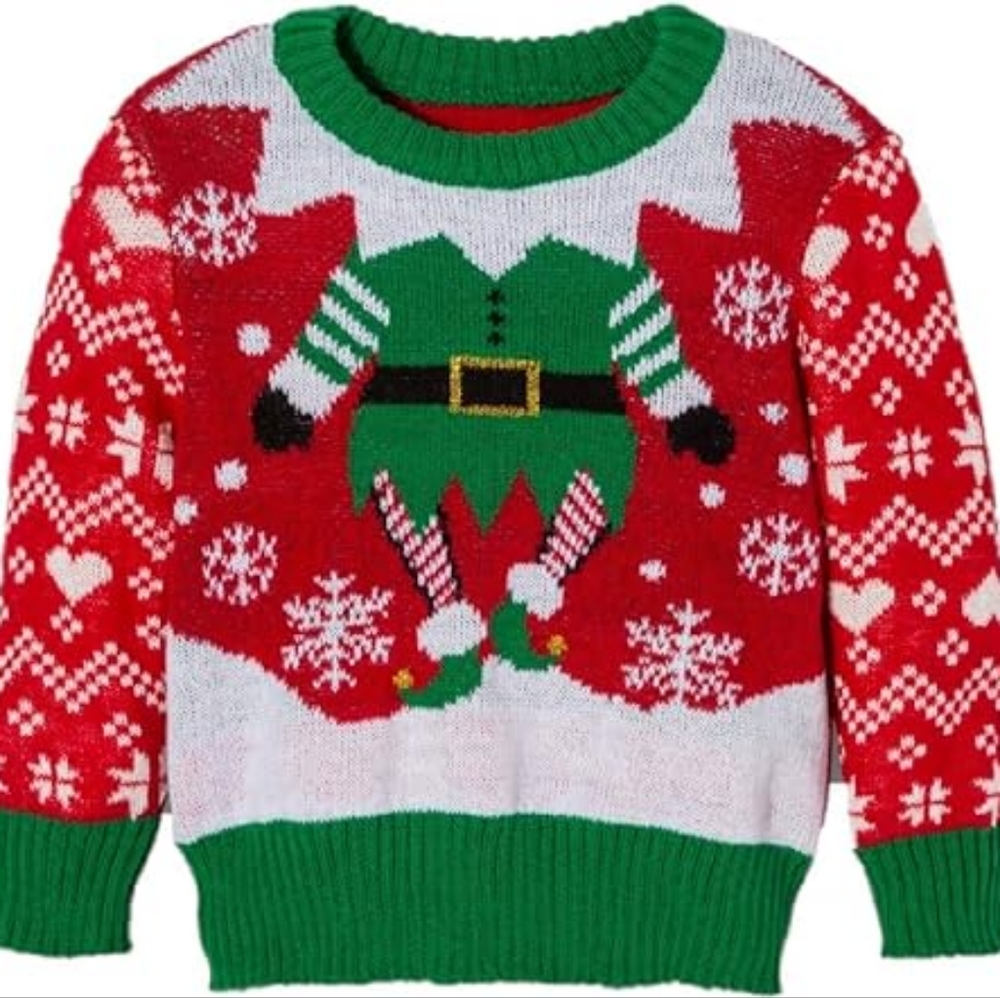 5 for $25 | Well Worn Baby Christmas Elf Holiday Sweater